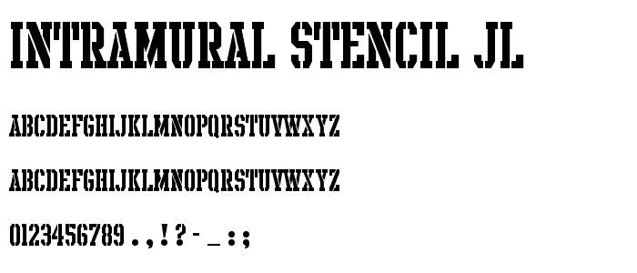 Intramural Stencil JL police
